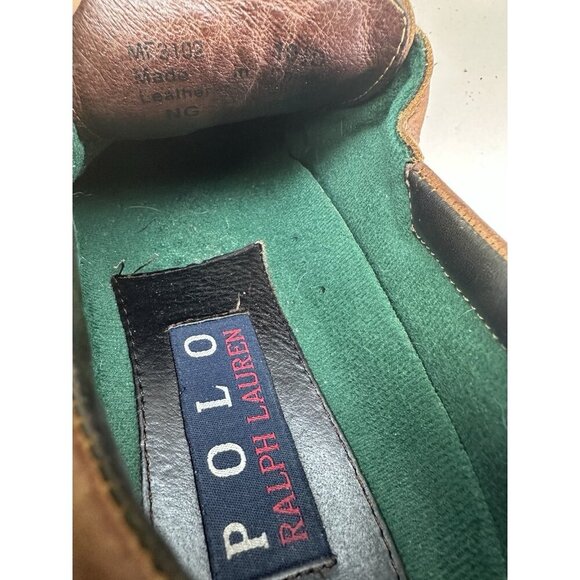 Polo Sport Ralph Lauren Boots 10.5 Dover Duck Leather Brown Buckle Ankle MB2432 - Picture 8 of 9